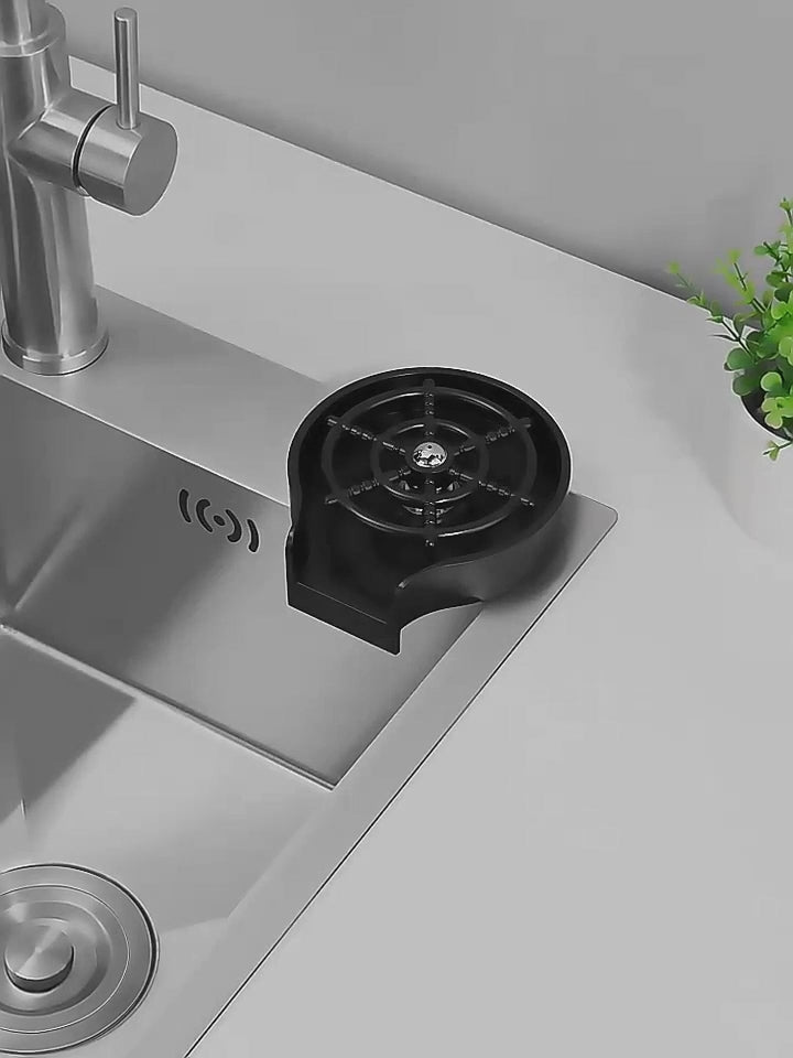 Rince-Verres pour Évier de Cuisine en Acier Inoxydable